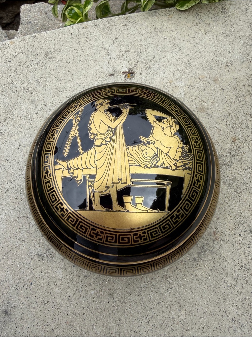 Fakiolas vintage 24kt Decorative Covered Bowl